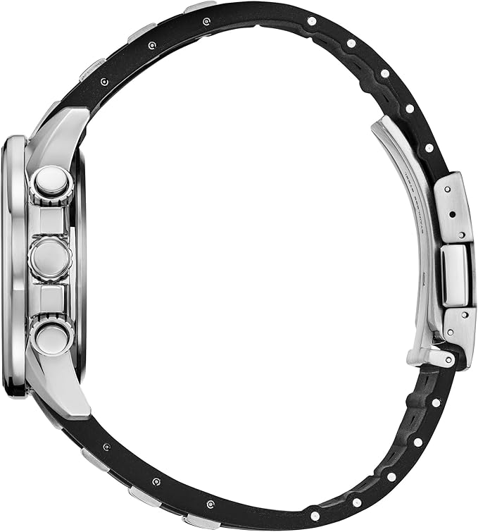 Men's Eco-Drive Sport Luxury PCAT Chronograph Watch - Stainless Steel & Polyurethane Strap